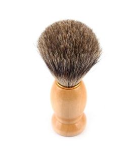Brosse de rasage des cheveux purs purs Rasage des brosses à barbe avec une poignée en bois naturel pour les hommes de la barbe pour hommes Tool 6658758