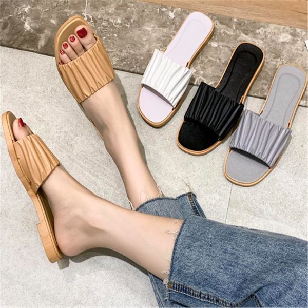 Chaussures pour femmes, couleur Pure, bas poussin avec une ligne, rouge net, mode adulte, décontractées, vêtements d'été, sandales de plage, nouvelle collection 2022