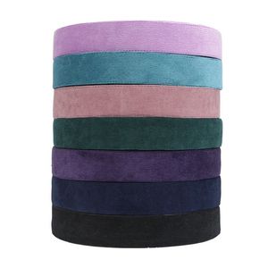 Ceinture de soie en velours côtelé de couleur pure, ruban de 38mm de large, couvre-chef, pièces de matériel faites à la main, multicolore, offre spéciale 2 2am J2