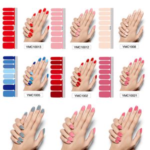 Couleur pure bricolage ongles enveloppes couverture complète ongles autocollant Art décorations manucure adhésif vernis ongles couleur unie saint valentin cadeau