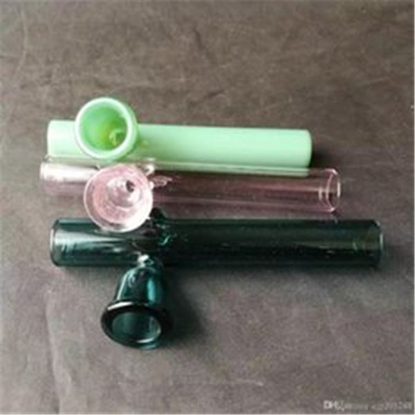 Accessoires de bangs de cheminée en entonnoir de couleur pure Brûleur à mazout unique Bongs en verre Tuyaux Conduites d'eau Pipe en verre Rigs pétroliers Fumer avec compte-gouttes