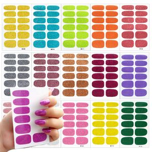 Pure Color Nail Wrap DIY Decals Plain Decor Stickers Nail Art Sticker Set Minimalistische Nails Strip Effen Kleur Sticker Z0044