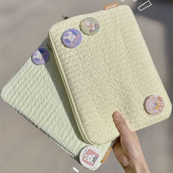 Pure Color Simple Storage Bag 11-13 Pouces Tablet Laptop Liner Sleeve Soft Pouch pour Ipad Air4 5 Pro11 12.9 10th Cover Mac Case HKD230809