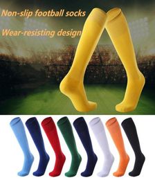 Pure kleur Volwassen voetbal Golf sokken lange mannen vrouwen verdikking handdoek bodem sportsokken antislip training voetbal stocki1163202