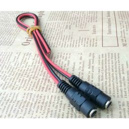 Conductor de cobre puro 5.5/2.1 RVB Conector femenino DC Cable de conexión dual Fuente de alimentación 5521 Conector femenino