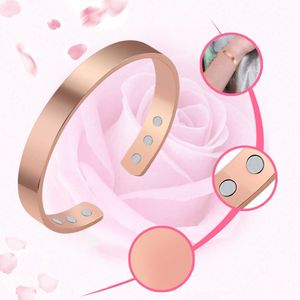 Pure Cuivre Énergie Bracette magnétique Soins Santé Bracelet Arthrite Thérapie Energie Mode Bijoux Bracard pour hommes Femmes Q0719