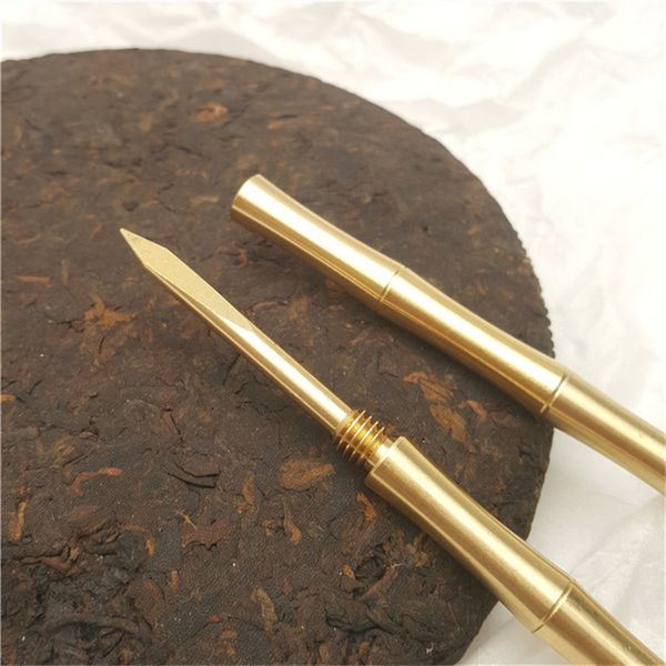 Cuivre pur pu er thé aiguille pu erh puer plateau de couteau à thé boîte à thé accessoires 1 pc Préférence