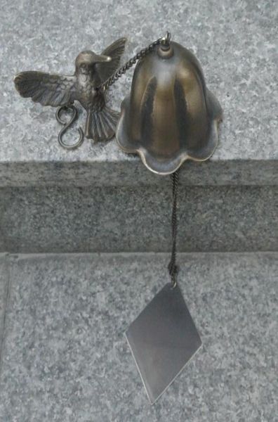 Cuivre pur tulipe colibri cloche carillon en métal suspendu cloche à vent carillon à vent oiseau fleur maison jardin décoration murale artisanat d'art 2782005