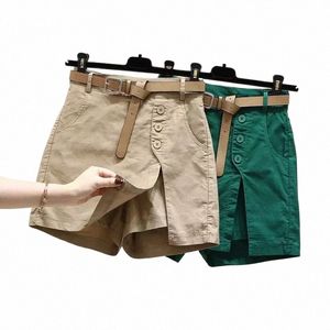 Pure cott casual shorts voor dames in 2023 zomerkleding Koreaanse versie veelzijdige A-lijn broek zomerbroek damesshorts s3sn #