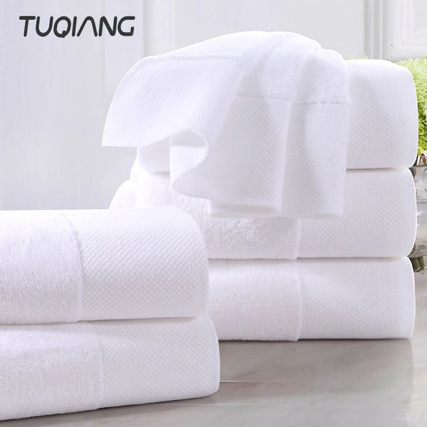 Toalla grande de algodón puro de 600 g más engrosamiento de alta calidad de lujo el salón de belleza SPA conjunto de toallas de baño blancas de alta calidad 240124