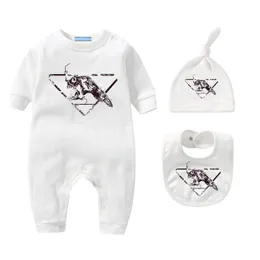 Combinaisons pour bébé en pur coton printemps automne barboteuse pour nouveau-né en plein air trois pièces combinaison d'escalade pour bébé vêtements pour nouveau-né à manches longues body