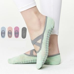 Algodón puro punto silicona antideslizante mujeres alta calidad Pilates calcetines transpirables Yoga calcetines Ballet baile deportes calcetines para Fitness 1050 Z2