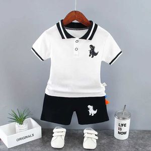 Puur Katoen Koreaanse Kinderkleding Jongens Set 2023 Nieuwe Polo Shirts Met Korte Mouwen Voor Kleine En Middelgrote Kinderen zomer Mode Trend