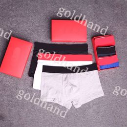 Pure katoenen heren ondergoed ondergoed ontwerper ademende zachte boksers sexy mannelijk ondergoed 3 stks/lot