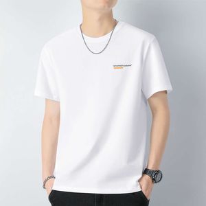 Puur katoenen T-shirt met korte mouwen voor heren Zomer Heren Ronde hals Trend Xinjiang Lang stapelkatoen Halve mouwen Volledig katoenen T-shirt voor