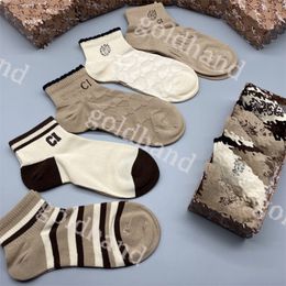 Pure katoenen sokmerk Mens Sport Socks Stocking Designer Letter Gedrukte Sock Summer Casual Men Socks