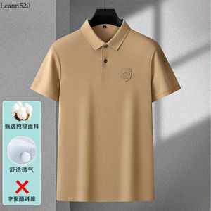 Pure katoenen zomerpolo-shirt voor heren kort mouwen zakelijk nieuwe informele veelzijdige losse t-shirt geborduurde toptrend