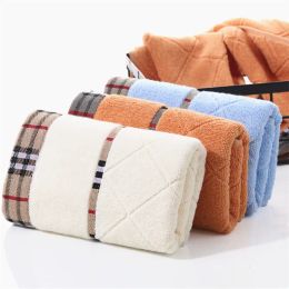 Grande serviette super absorbante en pur coton, 34x75cm, épaisse, douce, pour salle de bain, confortable 01