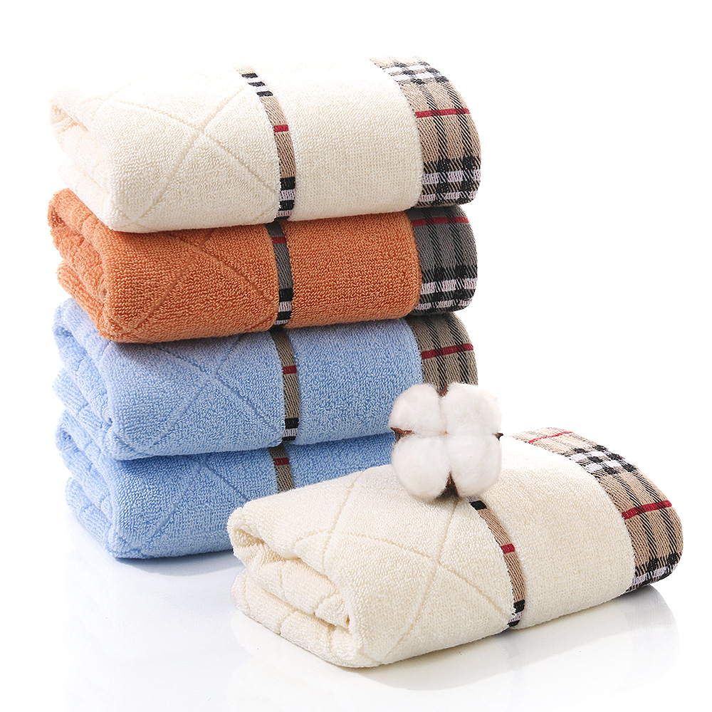 Toalha grande de algodão puro Super absorvente 34x75cm toalhas de banheiro macias de espessura confortáveis
