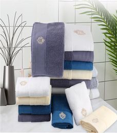 Serviette en coton pur 34x75 cm serviettes brodées pour les adultes serviettes de visage doux rapide absorbant9464698