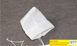Sac de fil de coton pur 80 x 100 mm sacs filtrants à thé passoire à cordon coton à usage répété sans javellisant