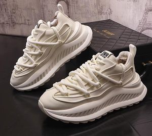 Designer pur hommes blancs de course à la plate-forme mode meesh fête des écoles de voyage chaussures de sport absorption d'absorption des plats respirants