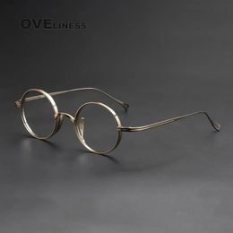 Monture de lunettes Pure pour hommes, rétro ronde, monture de lunettes de Prescription, Vintage, optique pour myopie, 2023, 240131