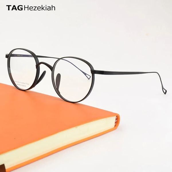 Montura de gafas pura para hombre, montura para gafas graduadas Retro 2024, gafas ópticas Vintage para miopía para hombre, gafas de marca 113 240109