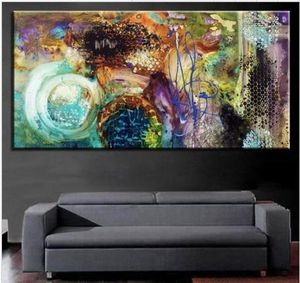 Haute Qualité Peint À La Main Moderne Énorme Abstrait Mur Décor Art Peinture À L'huile Sur Toile Multi tailles personnalisées Ab003