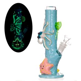 Pur à la main de couleur à la main et sculpture d'argile artisanat organisme marine organisme en verre lumineux bang sket pipe narguilé