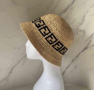 Pure Handwoven Raffia Hats Originele kleurenbrief Visser Hoeden Hoge Quality Natural Straw Pot Hats Outdoor Sun Protection4397279