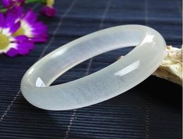 Pure Natural Afghanistan White Jade Bangle Fashion Witte Jade Bracelet Arts and Crafts Maat 54 Mm64mm kleur White3792611