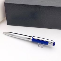 PURE PEARL Classic TH, bolígrafo con tapa de fibra negra y azul, barril de textura plateada, escribe sin problemas, juego de caja de papelería de lujo a la moda A232C