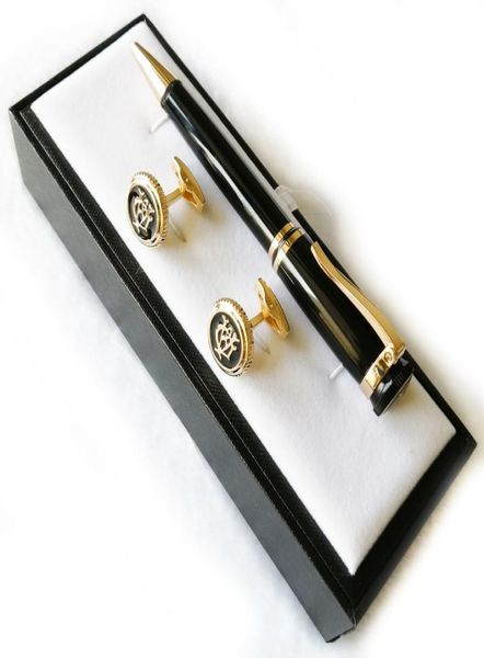 Pure Pearl Dunh de alta calidad Classic Ballpoint Pen WiredRawing Barrel con número de serie Luxury Luxury Smooth StationCuffLink8181779