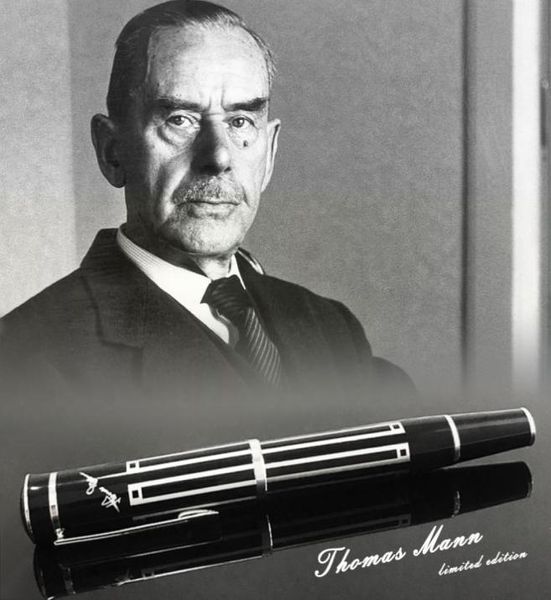 Stylos en gel de perle pure pour grand écrivain Thomas Mann Luxury Black and Silver Pattern Roller Ball Pen écrivant Smooth Gift REFILL Plus2225326