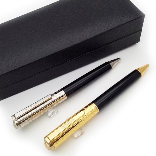 PURE PEARL haute qualité stylo à bille classique luxe métal doré argent sculpture baril lisse écriture papeterie coffret cadeau R262v