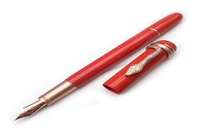 Pure Pearl High Quality Fountain Pen Inheritance Series Special Edition SilverredBlackGridsred Brownwhite Snake Clip Pissen N7906890