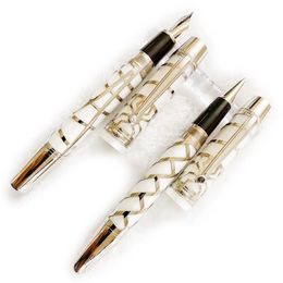 PURE PEARL Pape Jules II Fontaine Stylo Roller 0 7mm Plume Haute Qualité Classique Nude Clip évider Barrel Écriture Lisse Luxury276g