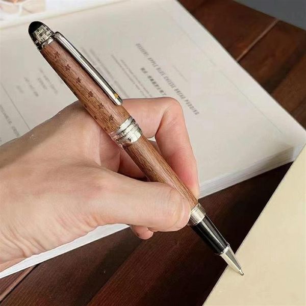 PURE PEARL The little prince 145 Roller Ball Pen Barril de palisandro clásico de alta calidad con número de serie Escritura smoth Luxury Offi256H