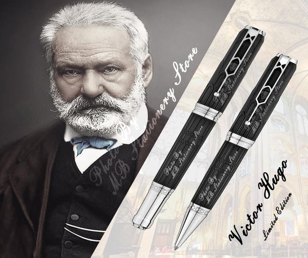 Pure Pearl Victor Hugo Writer Rollerballpoint Pen con estilo arquitectónico Cathedral Patrón grabado Escribir Luxury Desig1305355 suave