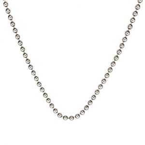 Collar de cadena de bolas de plata brillante de plata pura hombre mujer S925 collar de cadena de cuentas redondas de plata sólida regalo de joyería Unisex Q0531