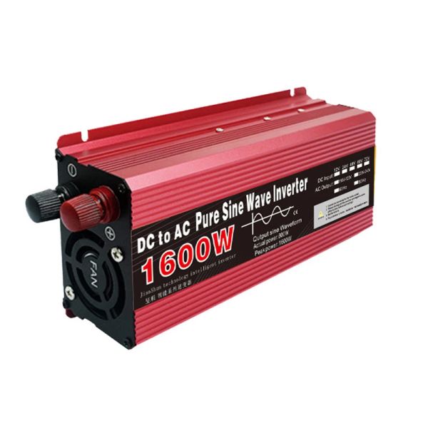 Onduleur d'onde sinusoïdale pure 1000W 1600W 2200W 3000W 12V 220V 24V 110V DC à AC Convertisseur de tension de puissance portable onduleur de voiture