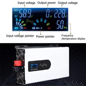 Pure Sine Wave Inverter 12V 220V 5200W Power Bank Solar Hybrid Inverter DC 12V 24V 48V 60V 72V 96V tot AC 220V Draagbare lader