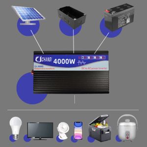 Pure Sine Wave Inverter 2000W 3000W 4000W DC 12V / 24V AC 110V 220V 50Hz 60Hz Power Inverter Home Car Converter Solar Energy