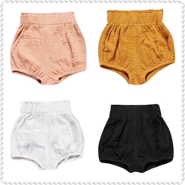 Pure solide bébé filles Shorts pantalons garçons culottes été nouveau-né PP culotte infantile Minipants chaud pantalon enfants vêtements 210413
