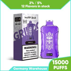 Goût pur Puff 15K jetable 15000 bouffées Vapes Bar 20 ml Vape Jucie 20 mg 50 mg force E liquide 12 saveurs Ecigarette