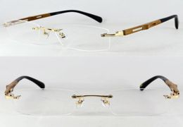 Titane en titane en titane Pure Frames de lunettes sans bord à main Luxury Myopie Rx Men ABLE Femmes Spectacles Top Quality 2103236576268