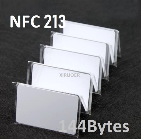 Carte de contrôle d'accès de présence Puce NFC 213 144 octets CR80 13.56 mhz Étiquette de proximité RFID Carte de paiement NFC vierge compatible avec tous les téléphones nfc