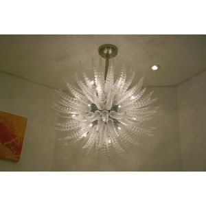 Pure witte gekleurde ketting hanglampen stijl hoorn kroonluchter kunst decoratie verlichting handgeblazen murano glazen lamp