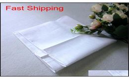 Mouchoir blanc pur soild couleur petite serviette de sueur en coton carré